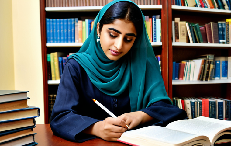 **
"A professional Pakistani law student in a modest salwar kameez, studying law books at a desk in a library, fully clothed, appropriate attire, safe for work, perfect anatomy, natural proportions, professional photography, high quality, family-friendly."
**